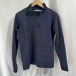 Criquet Men Size Small Cotton 1/4 Zip Long Sleeve Pullover Preppy Office Work